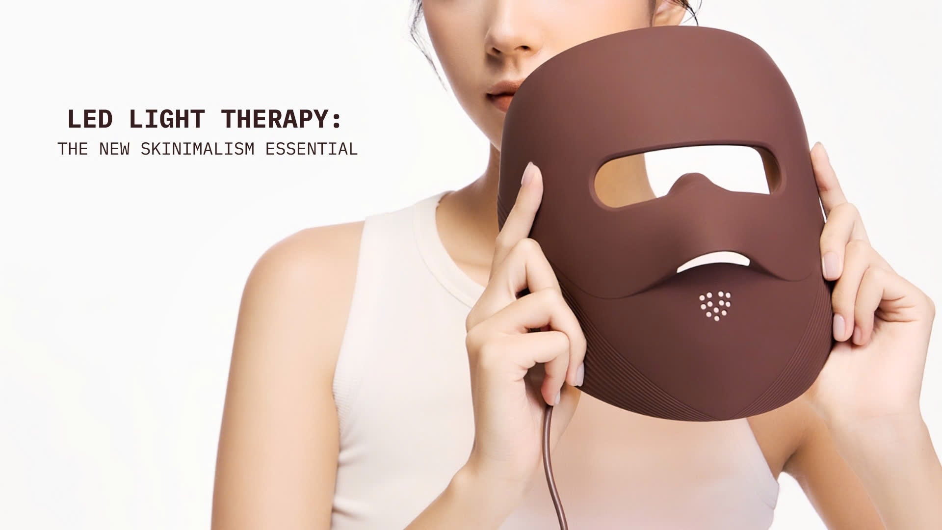BIBI GLOW MASK LED facial mask for at-home skincare with red light and near infrared light