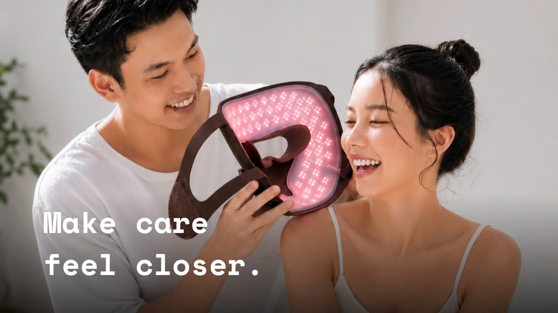 BIBI-GLOW-LED-face-mask-for-skincare-couple-sharing-red-light-therapy-treatment-at-home-for-anti-aging-and-skin-rejuvenation